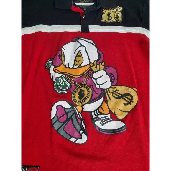 Switch Remarkable Donald Duck with Money sign shortsleeves Polo Sz XL(snuggy)/LG - Picture 4 of 13